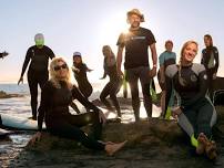Women's Group Surf Clinic at Campus Point, Goleta
