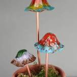 Fused Glass Mushrooms