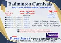 Badminton J.A Carnivals present junior and Family combo Tournament