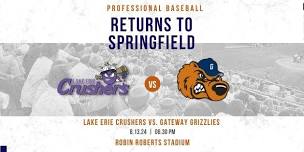 Professional Baseball Returns to Springfield: Lake Erie Crushers vs. Gateway Grizzlies