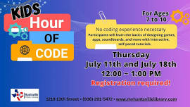 Kids Hour of Code (Ages 7-10)