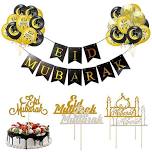 Eid Mubarak Banner Balloons Ramadan Kareem Decoration Ramadan Mubarak Muslim Islamic Festival Party Diy Decorations