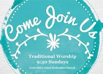 Join Our Traditional Worship Sundays 9:30 am - All are Welcome!