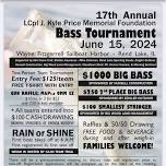 17th Annual LCpl J. Kyle Price Memorial Bass Tournament