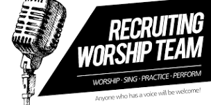 Worship team recruitment!