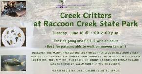 Creek Critters at Raccoon Creek State Park