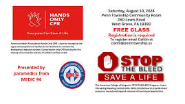 Hands Only CPR and STOP THE BLEED Training with Medic 94