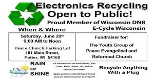 Recycling Event Fundraiser for Electronics, Appliances & Metal.