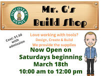 Mr. G’s Build Shop Reopening!