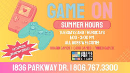 Game On at Patterson Branch Library