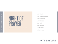 Monthly Prayer Night