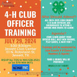 4-H Club Officer Training