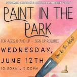 2024 Youth Summer Program: Paint in the Park
