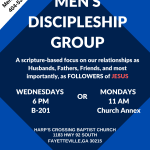 Men’s Discipleship Group – Wednesdays