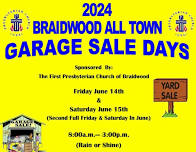 2024 Annual Braidwood All Town Garage Sale Days