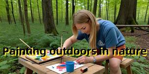 Painting outdoors in nature