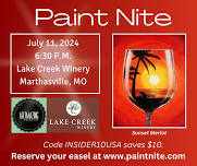07/11/2024 Paint Nite at Lake Creek Winery in Marthasville, MO