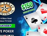 Tuesday Free Texas Hold'em: $200 Cash Prize