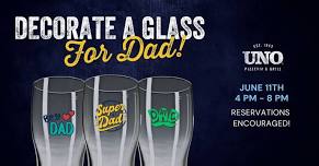 Decorate a Glass for Dad - Kids Event