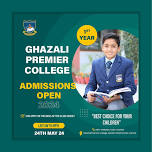 Admission Open for Class 11th at Ghazali Premier College Sundar Lahore