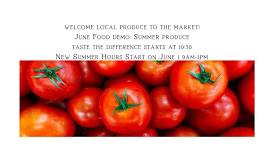 Welcome Local Produce!
