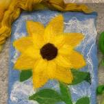 Flower Power! A Wet Felted Sunflower Picture
