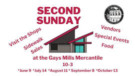 Second Sunday at the Gay Mills Mercantile Center