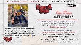 Live Music Saturdays with Neal & Emmy on Lane 19 Patio at Community Lanes- Saturday, June 1st!