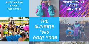 90's Baby Goat Yoga Snuggle & Sip   @ Mountain View Winery