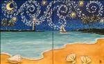Starry Beach Set- or paint one side