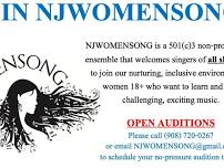 Do you love singing?! OPEN AUDITIONS for NJWOMENSONG!