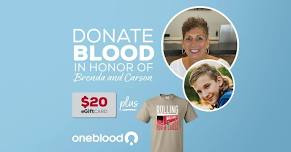 Donate Blood In Honor of Brenda and Carson