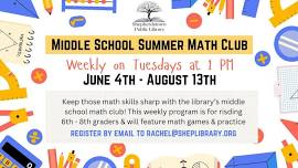 Middle School Summer Math Club