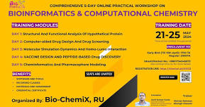 Comprehensive 5-Day Online Practical Workshop on Bioinformatics & Computational Chemistry
