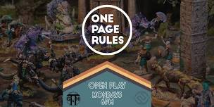 Open Play: One Page Rules