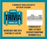 Traveling trivia - Fundraiser for Discover Downtown Redwood falls