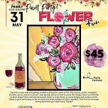 Paint and Sip Flower Fun at Wind Vineyards