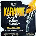 Karaoke Night Every Thursday at O’shey Bar