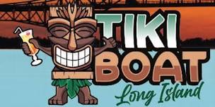 TIki Boat Booze Cruise in Oakdale  NY. Night Time,