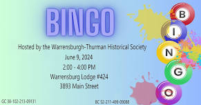 Warrensburgh-Thurman Historical Society Bingo Night