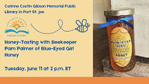 Honey-Tasting with Beekeeper Pam Palmer of Blue-Eyed Girl Honey  (2 pm ET)