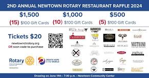 2nd Annual Newtown Rotary Restaurant Raffle