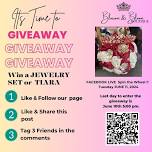 GIVEAWAY!  Jewelry Set or TIARA - Your Choice! 