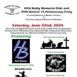 40th Baldy Memorial Ride and 39th Anniversary Party