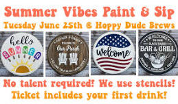 Summer Vibes Paint & Sip at Hoppy Dude Brews