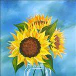 TEENS & UP - Country Sunflowers! CANVAS or WOOD