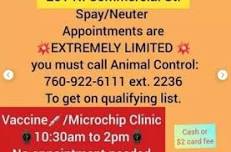 Low Cost Spay/Neuter/Vaccine Clinic + Free Microchips
