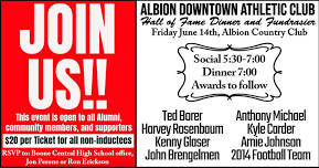 Albion Downtown Athletic Club Hall of Fame Dinner and Fundraiser