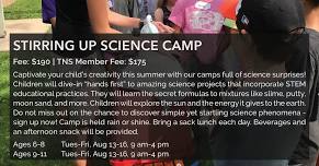 SUMMER CAMP: Stirring Up Science Camp