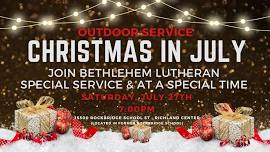 Special Outdoor Christmas In July Service